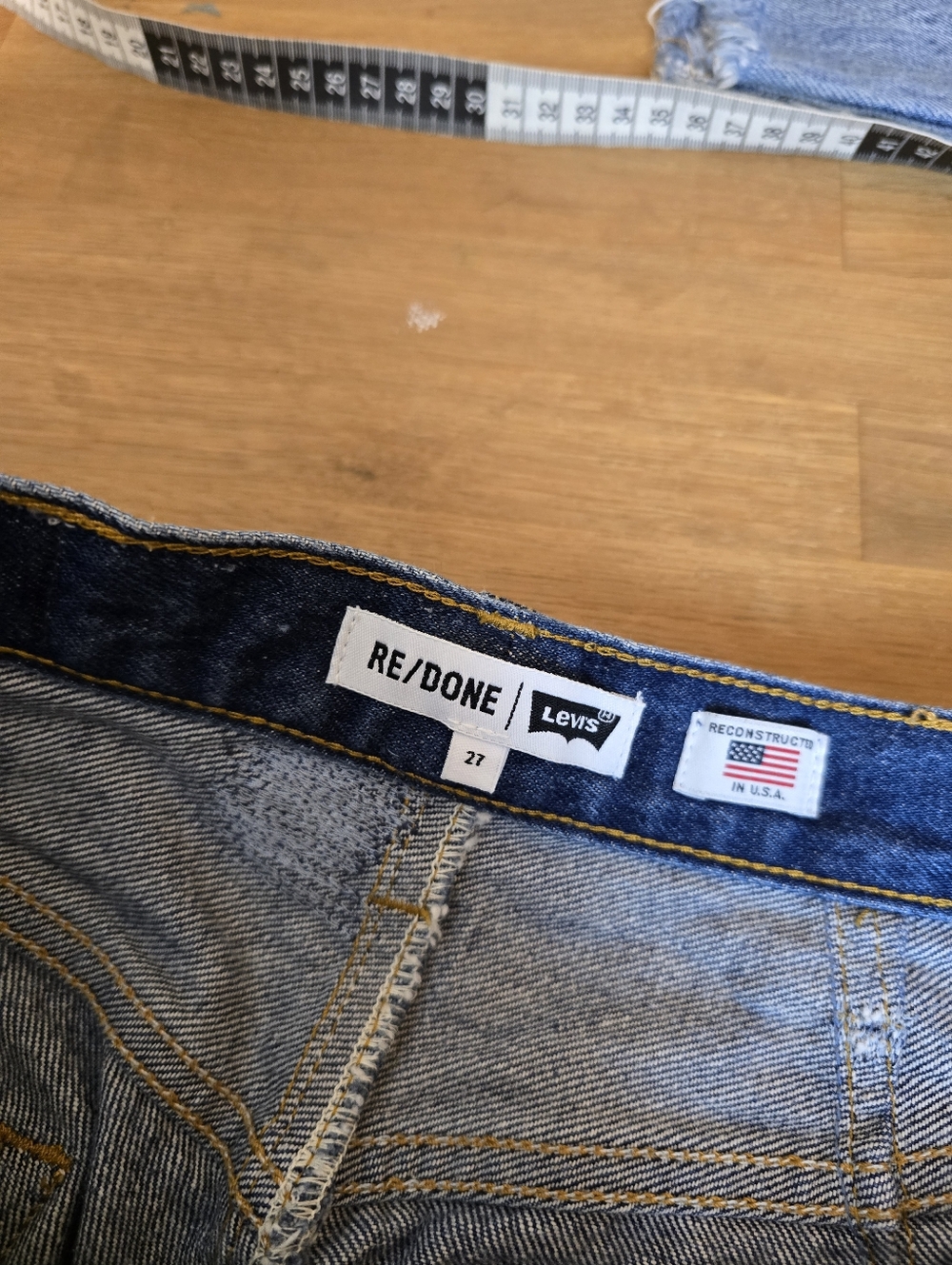 FLAWED RE/DONE Revolve Long Denim Skirt Indigo 27 - Picture 4 of 13